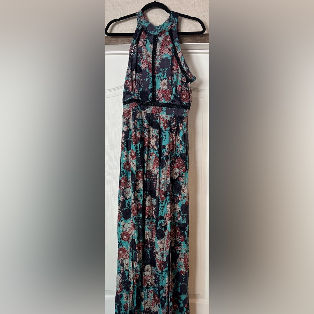 Angie Floral Halter Maxi Dress